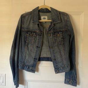 Old Navy Cropped Denim Jean Jacket Size Medium